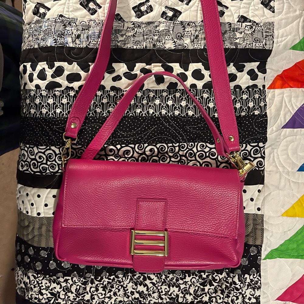 Pink crossbody made in Italy by Divine Firenze